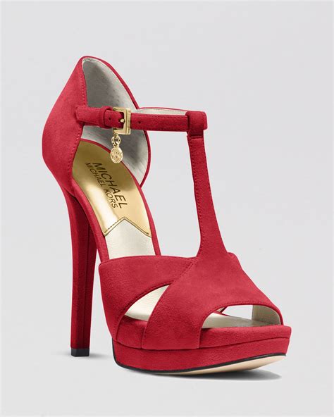 red michael kors heels